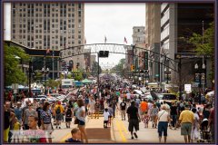 View of Downtown Flint during the 2022 Back to the Bricks event