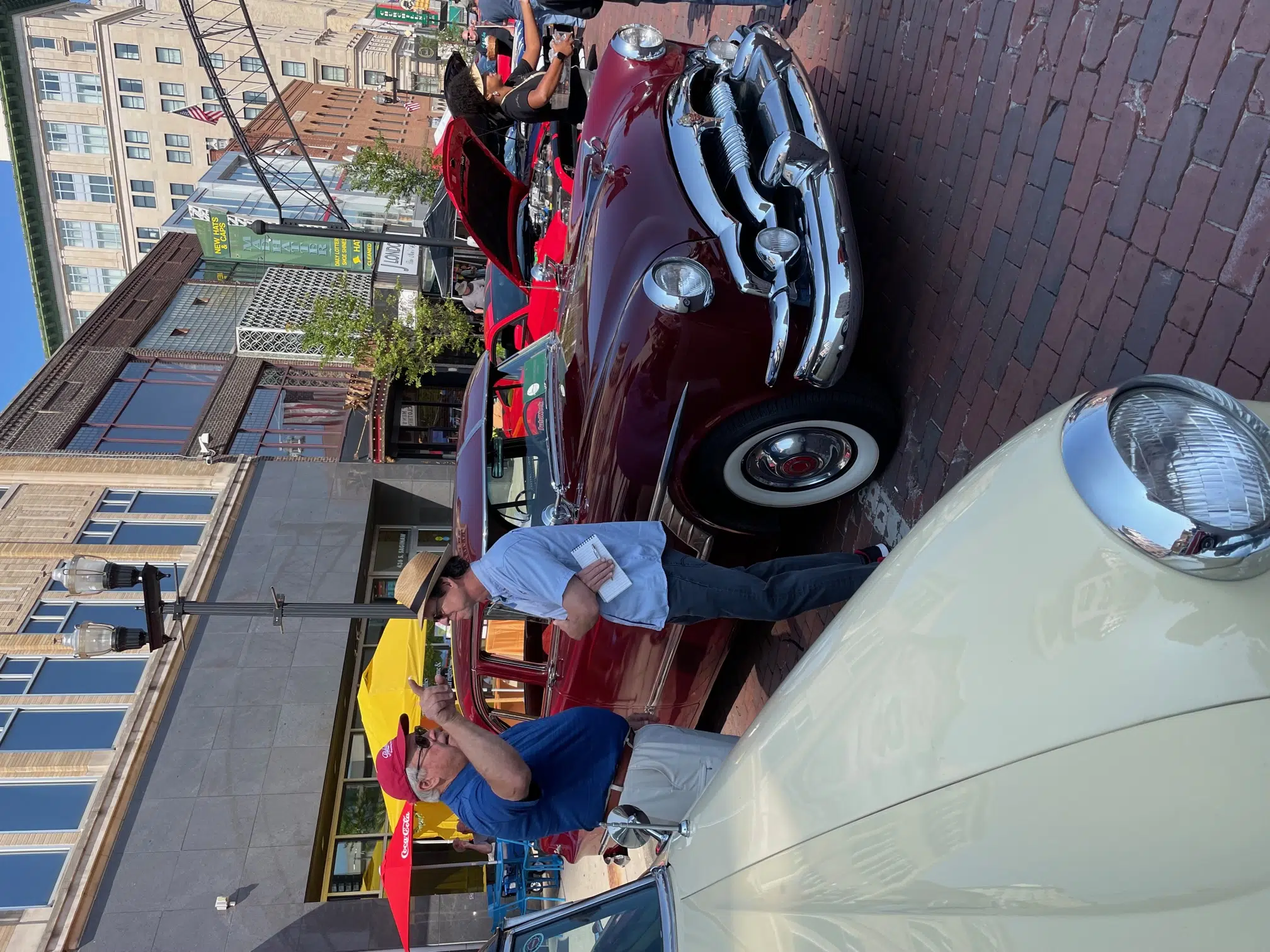 1953 Packard Patrician 4-Door Touring Sedan in Maroon, Front 3/4 View